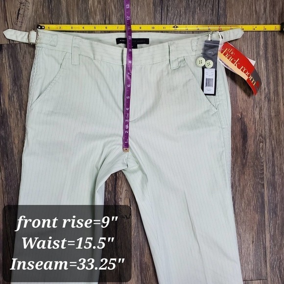 Marc by Marc Jacobs Faded Celadon Pin Striped Business Casual Pants Size 8 - Picture 11 of 12